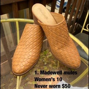 Madewell woven leather Mules